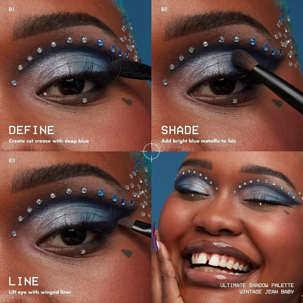 🆕 Makeup Ultimate Shadow Palette 16-Shade Vegan Formula -Vintage Jean Baby Wide - Picture 4 of 7